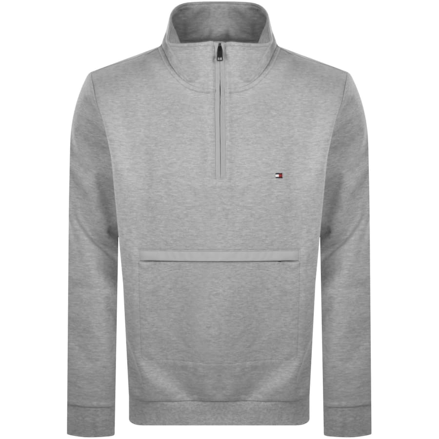 Tommy Hilfiger Quarter Zip Sweatshirt Grey | Mainline Menswear gb